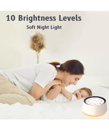 BrownNoise Sound Machine | 30 Soothing Sounds | 12 Colors Night Light | White Noise for Adults, Kids, Baby | Memory Function | 36 Volume Levels | 5 Timers | Home Office Travel - Buy Online on GoSupps.com