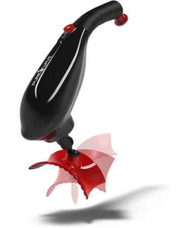 PUREWAVE CM-07 Black/Red Dual Motor Percussion & Vibration Massager - 8 Attachments - Buy Online on GoSupps.com
