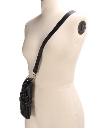 YAOGOHUA Hair Scissors Pouch Double Layer Waterproof PU Leather Hairdressing Tool Bag with Belt for Salon Barber Store - Buy Online on GoSupps.com