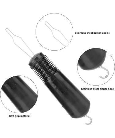Button Assist Tool Comfortable Non-Slip Grip Easy-to-Grip Handle Stainless Steel Clothes Zipper Hook Dressing Aid for Elderly Disabled - Buy Online on GoSupps.com