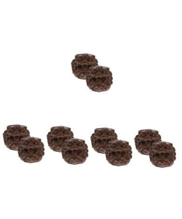 Gleavi 10 pc wenwan handle Tier ornament made of wood mini animal figures wooden figure vintage decor living culture wood decor wood carvy figure desk decorate small animals wood carvings ornaments