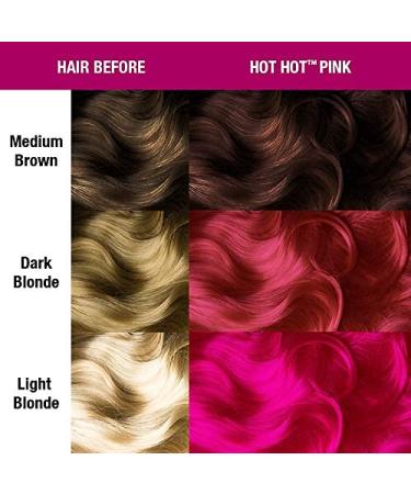 Manic Panic Hot Hot Pink Hair Dye - 8oz Semi-Permanent Color for Light & Dark Hair - Vegan & PPD-Free - Buy Online on GoSupps.com