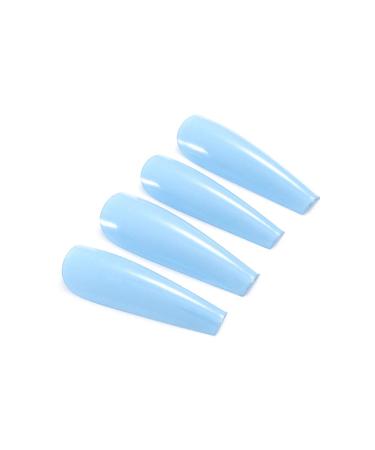 Brishow Blue Butterfly Press-On Nails | Long Ballerina Acrylic Fake Nails | 24-Piece Set for Women & Girls - International Shipping - Buy Online on GoSupps.com