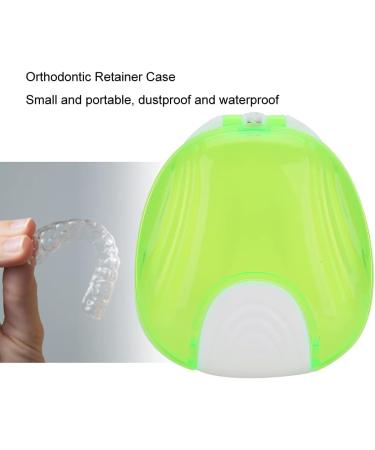 Retainer Case Portable Orthodon tic Press-to-Open Retainer Case Adult Waterproof Denture Box Storage Container for Denture Braces Mouth Guard (Green) - Buy Online on GoSupps.com