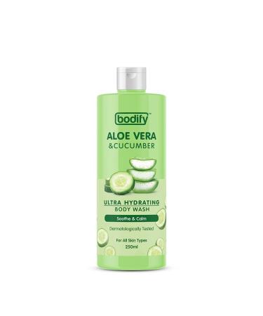 RUVYAA Aloe Vera & Cucumber Ultra Hydrating Body Wash 250 Ml | Soothe & Calm | Paraben Free | All Skin Types - Buy Online on GoSupps.com