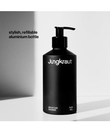 Jungkraut Mountain Rain Shower Gel 300 ml bottle + 600 ml refill natural shower gel for daily mountain freshness pH neutral revitalizing moisturizing mild Swiss made - Buy Online on GoSupps.com