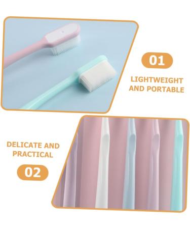 Buy Homsfou Comfortable Travel Toothbrushes Manual Bristle Cleaning Brush Set for Immune Support & Oral Hygiene - Buy Online on GoSupps.com