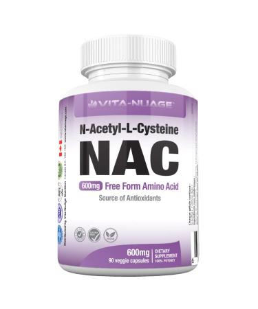 Vita-Nuage NAC N-Acetyl-L-Cysteine 600mg - Immune System Support Liver Detox - 90 Caps