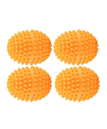 VOBOR 4 Pack Dryer Balls for Clothes Dryers Orange Reusable Dryer Balls Hedgehog Dryer Ball for Home Clothes Cleaning