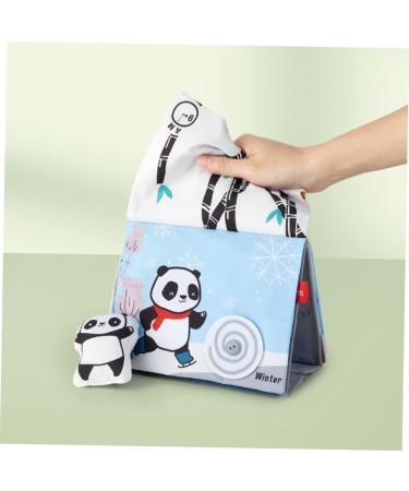 IFANLANDOR Panda Desk Calendar Cloth Book - Baby Mirror Toy and Puzzle Books for Babies 0-6 Months - Children's Animal Cognition Book - Handcrafted Cloth Baby Books and Toys - Buy Online on GoSupps.com