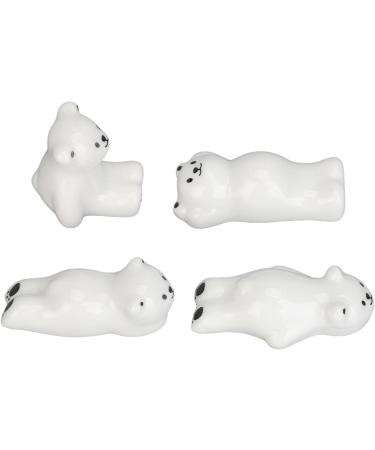 Cute Bear Nail Art Pen Holder Ceramic Material Stable Base Set of 4 Nail Art Pen Bracket Desktop Organizer for Home and Salon - Buy Online on GoSupps.com