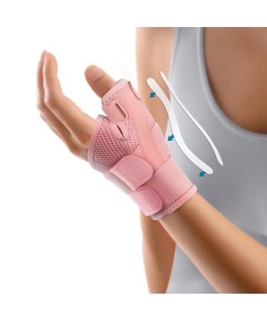 INSTINNCT Wrist Thumb Support Brace for Men & Women Fully Adjustable Thumb Brace with Thumb Flexible Support for Thumb & Hand Discomfort Fatigue Fits Both Right Hand and Left Hand Coral Rose Coral Rose(Single) One Size