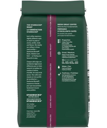 Starbucks Caff Verona Dark Roast Whole Bean Coffee 340g Bag (Pack of 6) Verona 340 g (Pack of 6) - Buy Online on GoSupps.com
