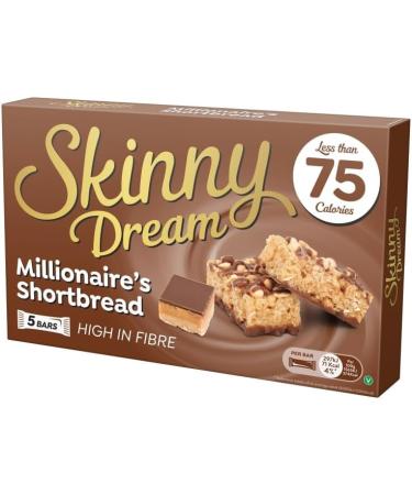 Skiny Dream Millionaire's Shortbread 5 Pack - Enjoy a Low Calorie Snack With These Skiny Dream Millionaire's Shortbread Bars - Pack of 10 - Buy Online on GoSupps.com