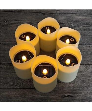 Solar Powered Candles Light Garden Courtyard Decoration Candle Light Outdoor Solar Light Christmas Halloween Holiday Home Decoration (Color : 3 pcs Yellow Light) (3 Pcs Yellow Light) - Buy Online on GoSupps.com