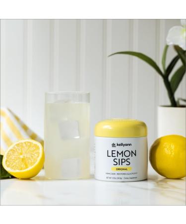 Dr. Kellyann Lemon Sips Citrus Drink Mix (21 Servings) Rehydrate Detox Revitalize Sugar Free Fat Free Non GMO Hydrates and Firms Skin (Lemon) - Buy Online on GoSupps.com