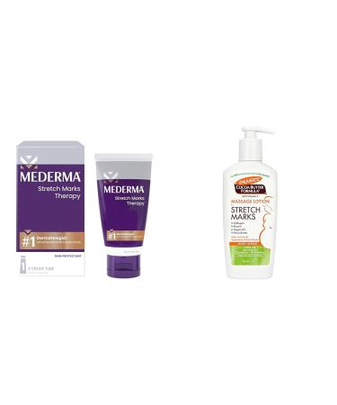 Mederma Stretch Marks Therapy Helps Prevent and Treat Stretch Marks Safe to Use When Pregnant & Palmer's Cocoa Butter Formula Massage Lotion for Stretch Marks Pregnancy Skin Care Belly Cream