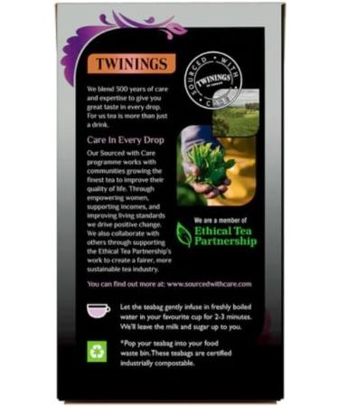 Decaf Tea Bags Bundle which Contains Twinings Earl Grey Decaffeinated 40 Tea Bags 100G - Pack of 2 with Grocery List Card - Buy Online on GoSupps.com