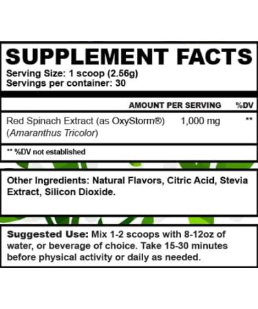 Vitality Red Spinach Powder - Super Concentrated Nitric Oxide for Blood Pressure Support & Healthy Circulation | Shop Internationally - Buy Online on GoSupps.com