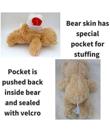 Grey Bunny with Blue Nose Plush Toy - 10 inch - Build Your Own Teddy Bear Kit - Buy Online on GoSupps.com