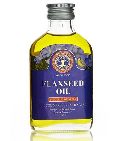 Siberian Flaxseed Oil 100ml - Premium Extra Virgin First Cold Press Quality - Buy Online on GoSupps.com