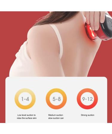 Electric Cupping Therapy Massager - Portable USB Rechargeable & Adjustable Massage Tool in Red - Buy Online on GoSupps.com