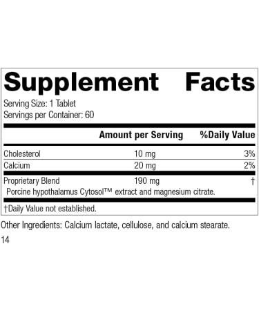 Standard Process Hypothalmex - Brain Support Supplement with Magnesium Citrate & Calcium - 60 Tablets - Buy Online on GoSupps.com