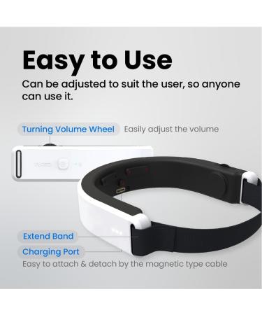 Insomnia Relief Device - Brain Care Headset for Sleep Improvement Stress Relief & Enhanced Concentration | 40Hz Gamma Wave & Bone Conduction - Buy Online on GoSupps.com