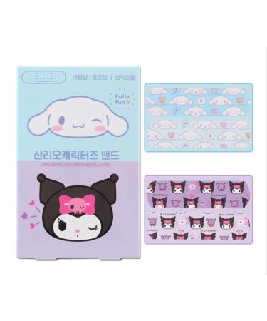 Kuromi & CINNAMOROLL's Adhesive Bandages Set of 40