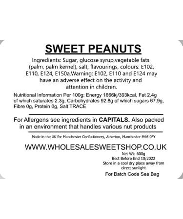 Ellies Jellies Sweet Peanuts 600g Square Tub - Buy Online on GoSupps.com