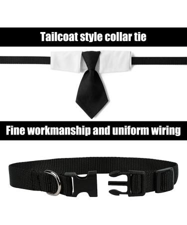 Adjustable Dog Fly Collar & Formal Smoking Neck Band with Black Tie for Large Medium & Small Dogs & Cats - International Shipping - Buy Online on GoSupps.com