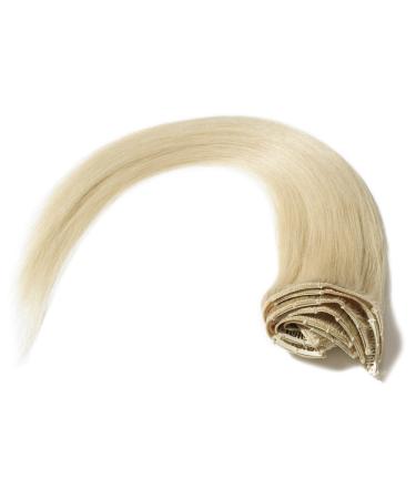 Buy 100% Remy Human Hair Clip-In Extensions - Cheap Platinum Blonde #60 18 (45cm) - 70g - International Shipping Available - Buy Online on GoSupps.com