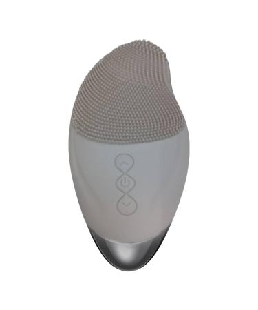 Cleansing Facial Brush | Soft Silicone Face Brush | Vibrating Waterproof Rechargeable Simple Skin Care Tools for Enhances Absorption of Facial Skin Care Products Gray (English)