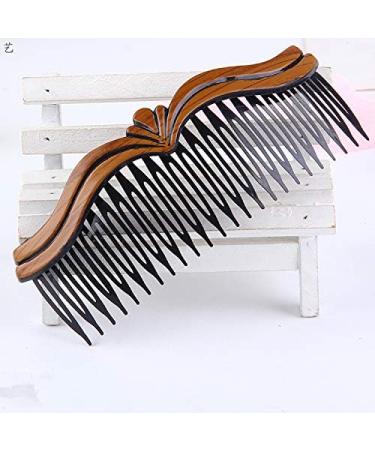 ShungFun Women Hair Side Comb Retro Wooden Hair Comb Pin Clips Hair Fork Pigtail Holders for Hair Styling Accessories - Buy Online on GoSupps.com