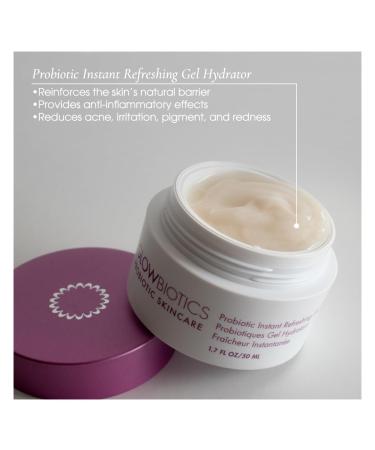 Glowbiotics Probiotic Gel Hydrator - Lightweight Moisturizer for Oily Skin with Vitamin C & Aloe Vera | 1.7 fl oz - International Shipping - Buy Online on GoSupps.com