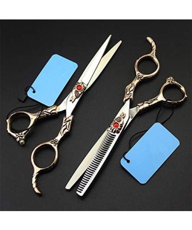 Hair Cutting Scissors 6 Inch Professional Japan 440c Retro Sunflower Hair Scissors Set Cutting Barber Makeup Thinning Shears Hairdressing Scissors Kit - Buy Online on GoSupps.com