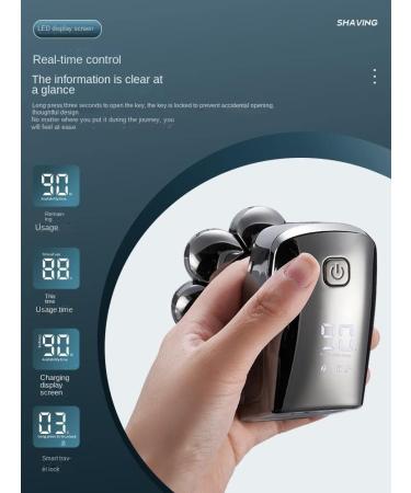 Buy 8-Blade Digital Display Electric Head Shaver for Bald Men - Rechargeable Multi-Function Razor with USB Charging | Perfect for Self-Shaving & Grooming - Buy Online on GoSupps.com