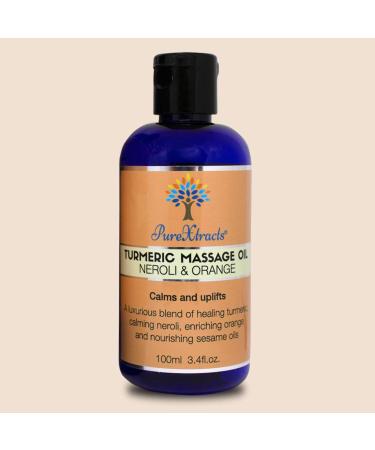 Turmeric Massage Oil with Neroli & Orange 100% Natural - by PureXtracts 100 ml (Pack of 1) - Buy Online on GoSupps.com