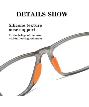 Moluci Multifocus Reading Glasses for Men & Women - Blue Light Blocking Anti-Eye Strain Spring Hinge +200 Clear Lenses - Buy Online on GoSupps.com