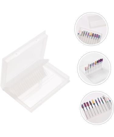 Healeved Nail Bits Storage Container Nail Drill Nail Bit Storage Container Nail Bit Holder Multi-hole Nail Bits Stand Multi-hole Nail Bits Holder Porous Plastic Storage Rack Clamshell - Buy Online on GoSupps.com