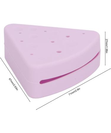 TYTOGE Portable Triangle Powder Puff Storage Box Double Sided Vent Breathable Silicone Makeup Sponge Holder for Home and Travel (Light Purple) - Buy Online on GoSupps.com