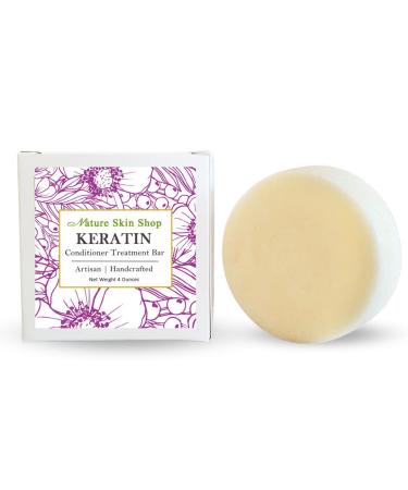 Keratin Treatment Conditioner Bar Intense Hair Solid Conditioner All Hair Types including frizzy hair Sulfate-Free Vegan Cruelty-Free & Travel Friendly 4 Ounces