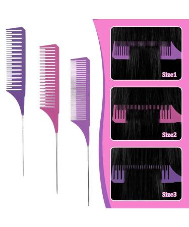 Professional 3-Sized Highlight Comb Set for Hairdresser - Vellen Strand Ridge Hairdresser Tools - Buy Online on GoSupps.com
