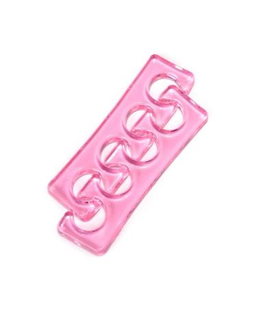 Rolabling Pedicure Toe Separators Flexible Soft Silicone Finger Toe Spacers for Nail Polish Pedicure Tools Toe Spreader for Nail Polish Application(Pink)