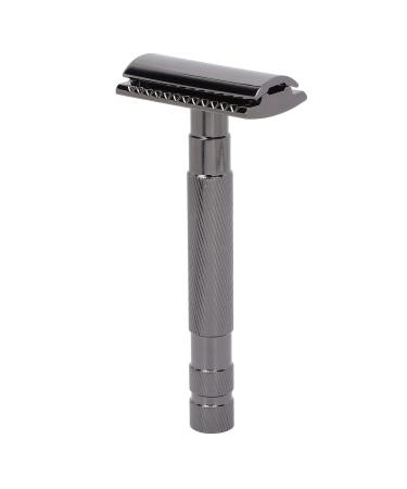 Safety Razor Ergonomic Design Men's Shaver for Home for Hotel for Travel (Black)
