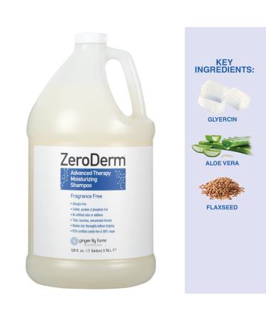 Ginger Lily Farms Botanicals ZeroDerm Advanced Therapy Moisturizing Shampoo - 1 Gallon (128 Fl. Oz.), Vegan, Cruelty-Free, Fragrance-Free - Buy Online on GoSupps.com
