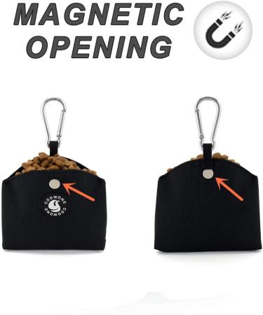 COOWOON Waterproof Dog Treats & Hands-Free Training Bags | Ideal for Dog Training - Black - Buy Online on GoSupps.com