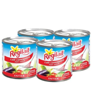 RÉGILAIT – Condensed Milk Unsweetened Whole 680 g – Pack of 4 – Sold as a Lot