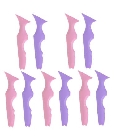 FOMIYES 10 Pcs Silicone Beauty Ruler Facial Tool Face Cream Applicator Lipstick Drawing Aid Mask Spoon Girl 1 count (Pack of 1) Assorted Colorx5pcs