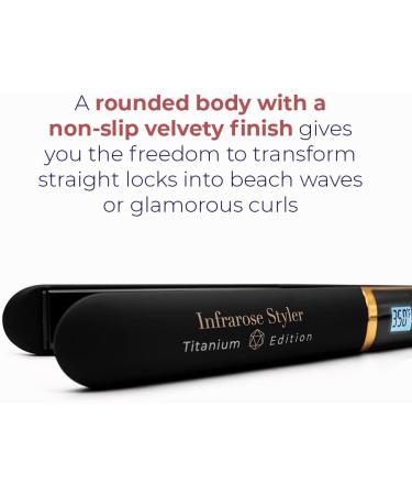 Infrarose Styler Titanium Edition Flat Iron - Fast Heating, One Pass Straightening - Skin Research Institute - Buy Online on GoSupps.com